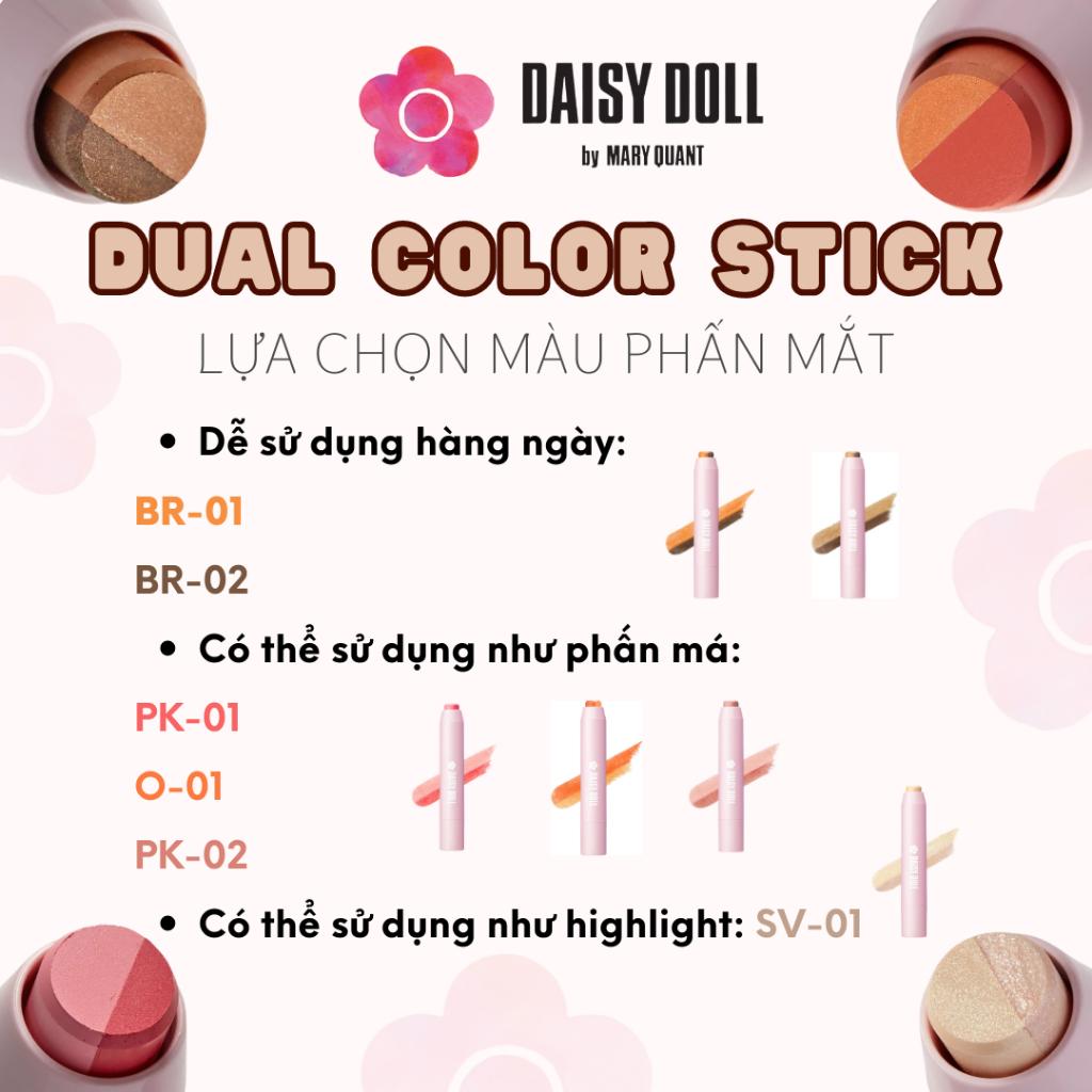 Phấn Mắt 2 Màu Daisy Doll By Mary Quant Nhật Bản Dạng Thỏi Nhanh Gọn, Tiện Lợi, Bền Màu, Không Trôi G-01 Emerald Green