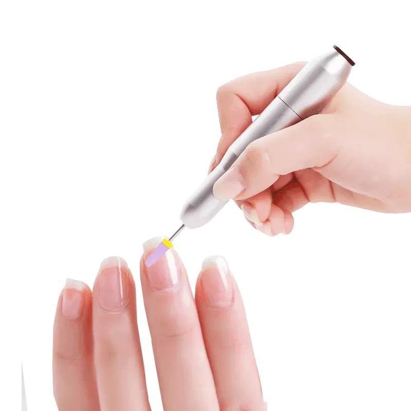 Máy mài móng vỏ kim loại cao cấp với 5 đầu mài hỗ trợ chăm sóc móng, làm nail