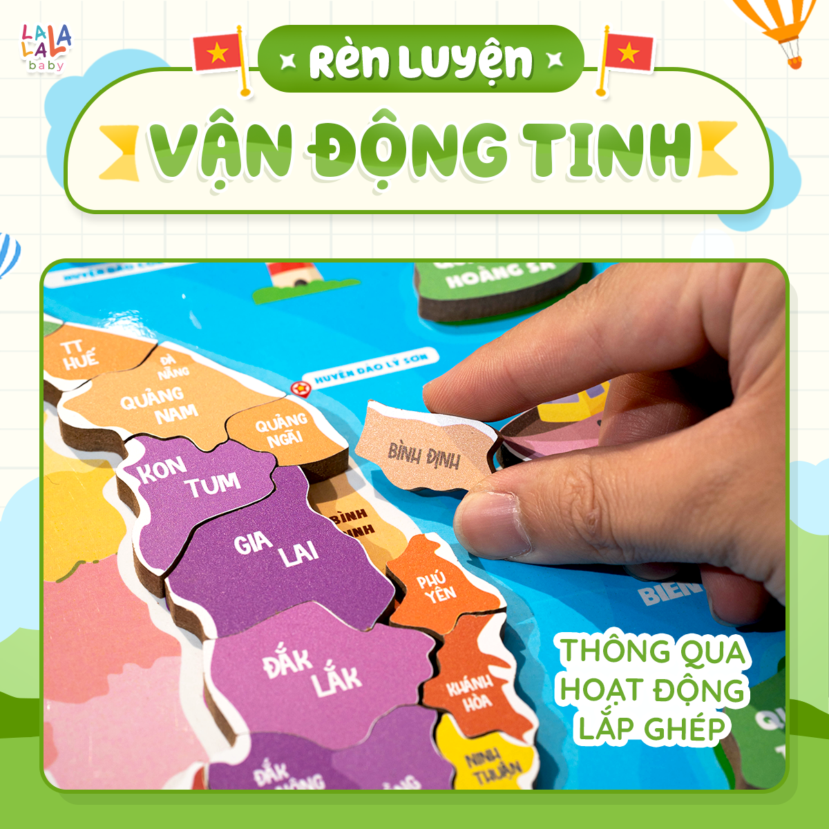 [Mẫu mới] Ghép hình Địa lý Việt Nam - Đồ chơi ghép hình nam châm cho bé 3 tuổi trở lên