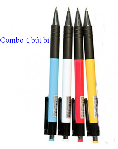 Combo 4 bút bi M&amp;G ABP88402B ngòi 0.7mm Yokis mực đen