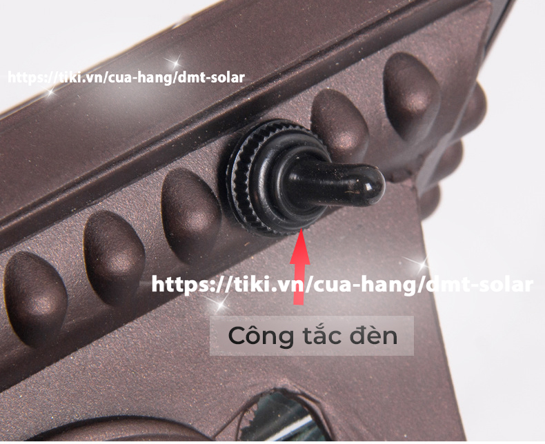 Đèn trụ sân vườn cổ điển cao 75cm năng lượng mặt trời DMT-TS03D