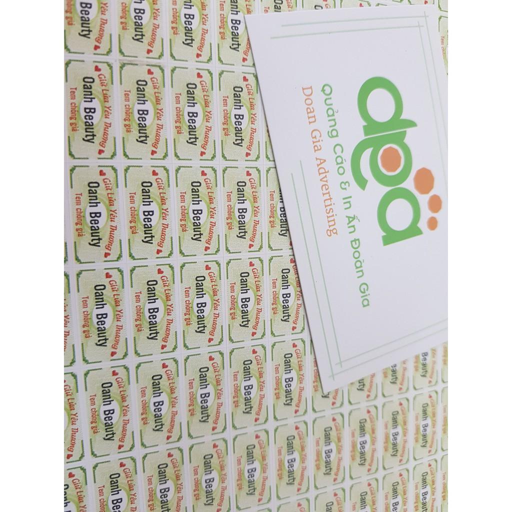 In decal bể niêm phong, tem bảo hành 2x1cm - 1000 tem