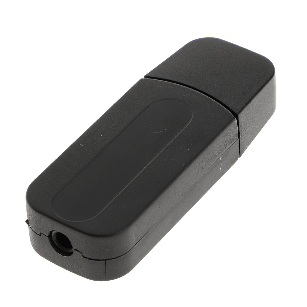2pcs 3.5mm Stereo Audio Music Speaker Receiver Adapter Dongle USB
