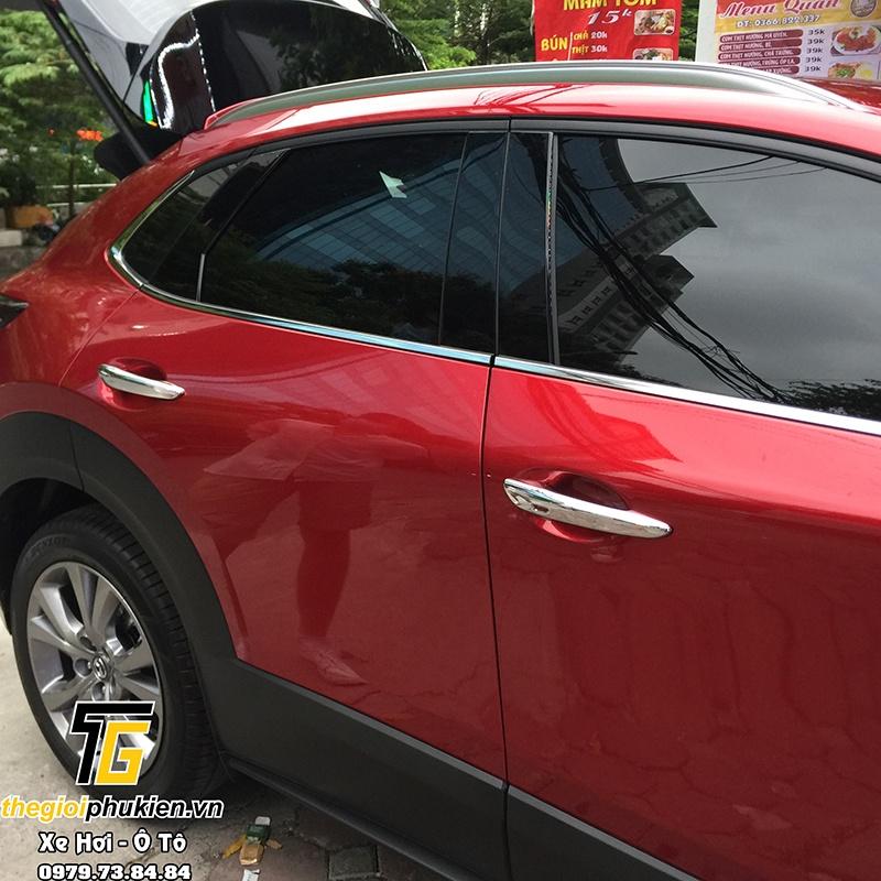 Bộ ốp tay nắm, hõm cửa xe Mazda CX30, CX30 mạ Crom