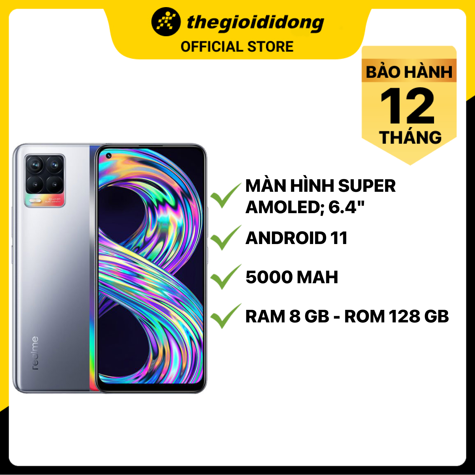 Điện Thoại Realme 8 (8GB/128GB) - Hàng Chính Hãng