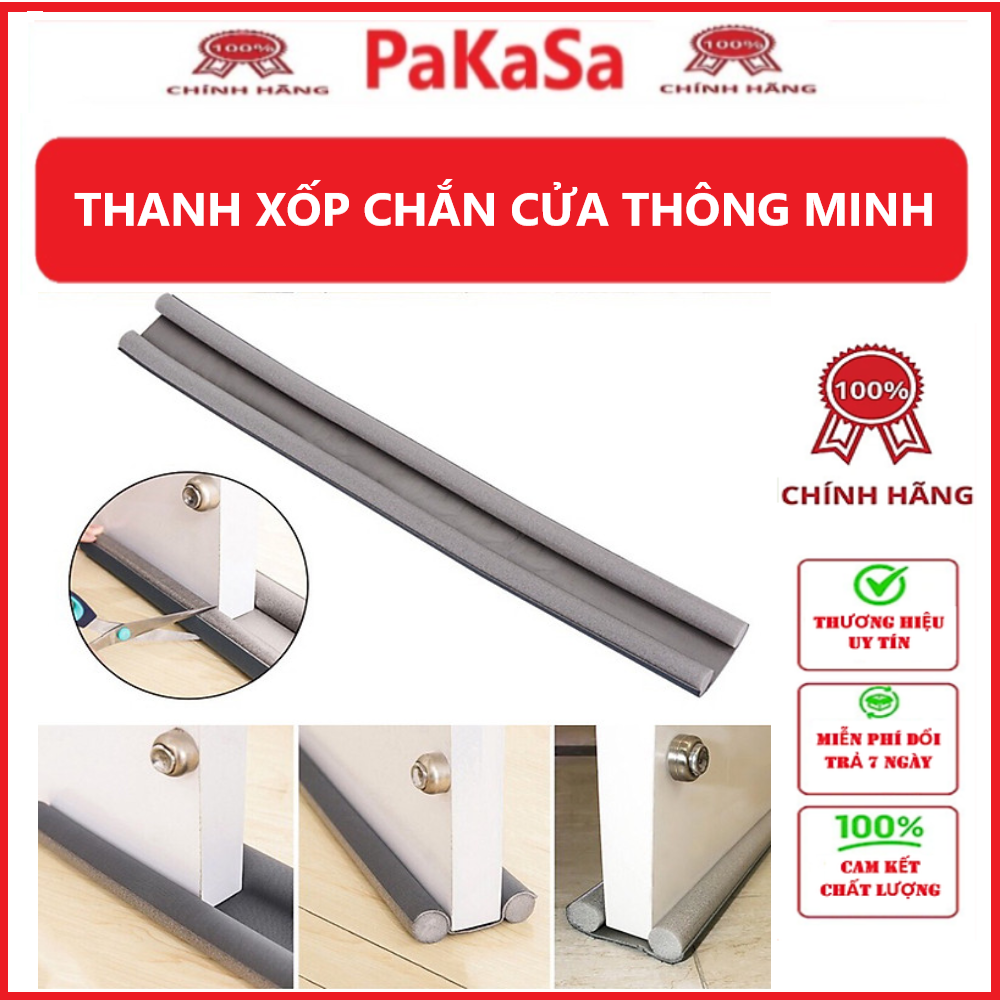 Combo 3 Cặp Thanh Chắn Khe Cửa (ron chắn khe cửa) Cách Âm , Chống Côn Trùng , Chống Thoát Hơi Máy Lạnh Máy Điều Hòa - Hàng Chuẩn Loại 1 PaKaSa