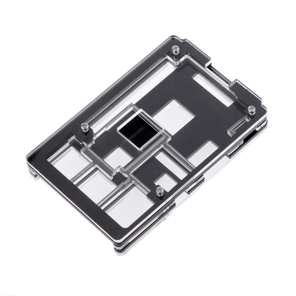2xComputer Protective Case Shell Cover for Raspberry Pi 3 B+ Model B - Black