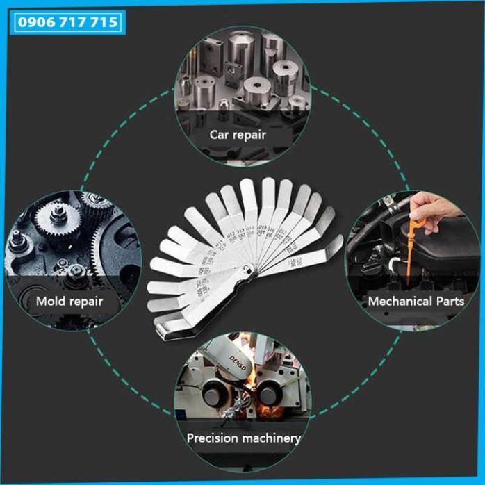 Thước đo khe hở - Thước căn lá inox 0.127-0.508mm - Thước lá đo khe hở bằng thép không gỉ