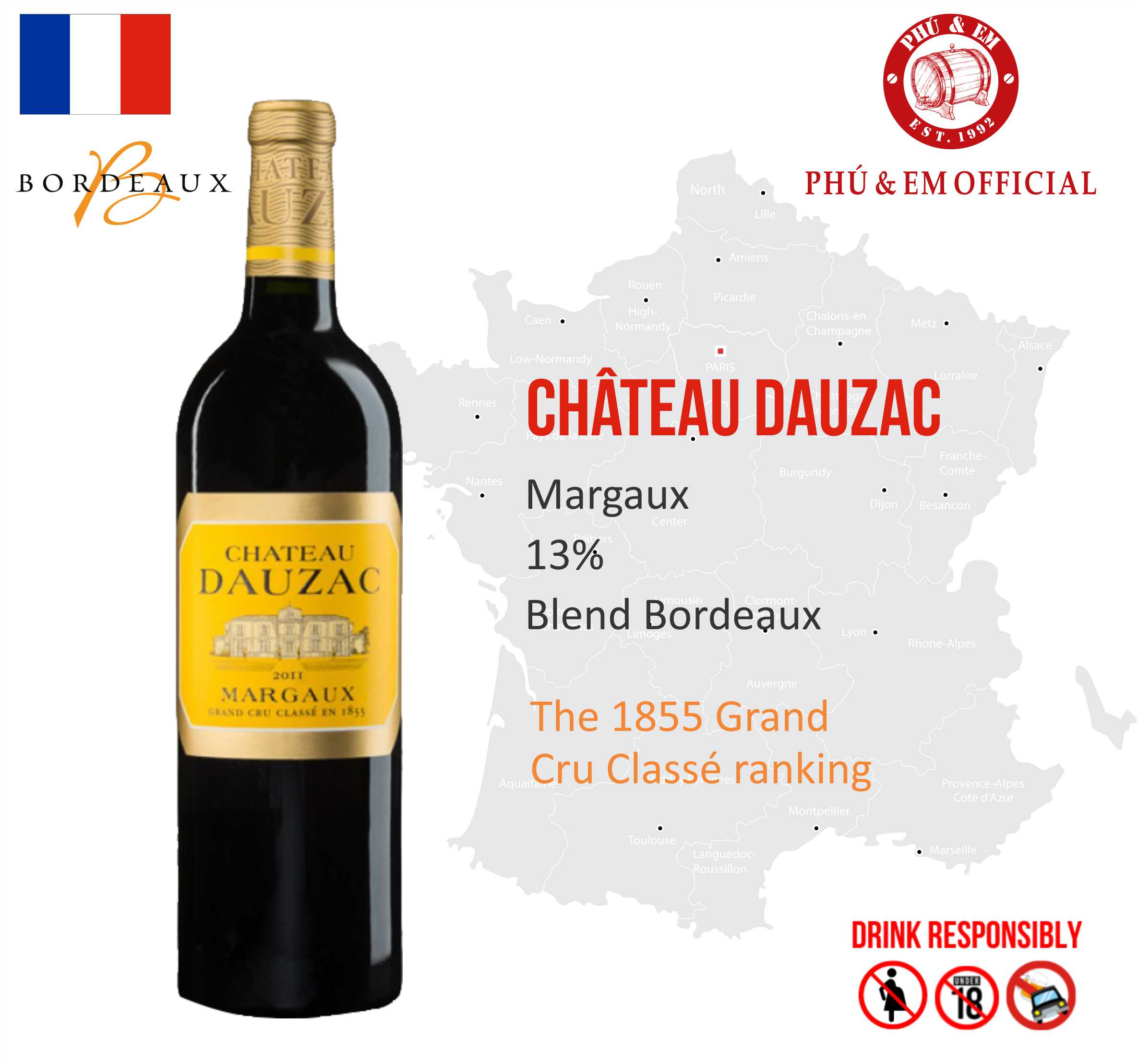 Rượu Vang Đỏ Pháp Chateau Dauzac