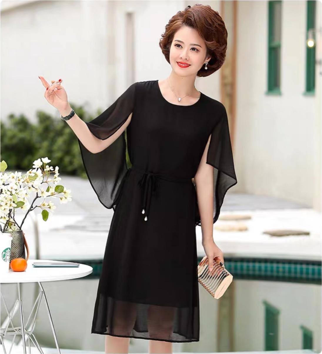 Đầm xòe trung niên tặng bà tặng mẹ sang trọng size từ 40 đến 71kg