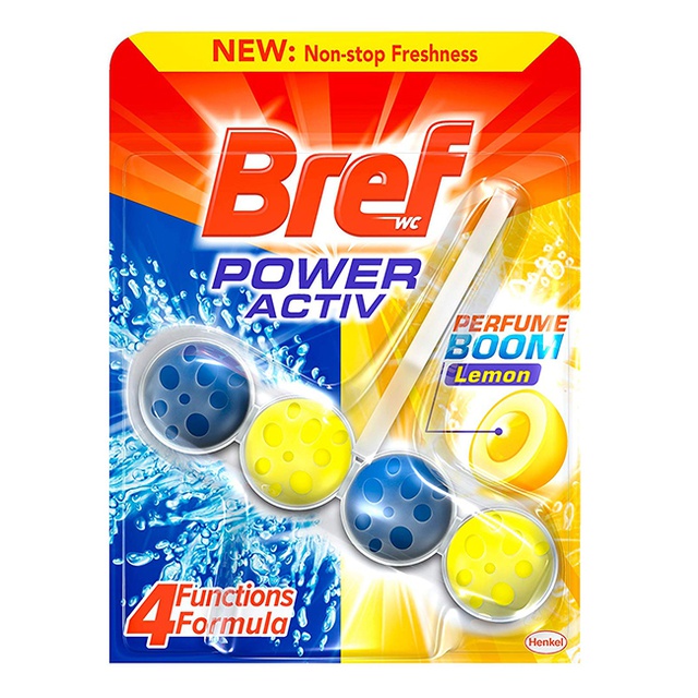 Viên khử mùi toilet Bref WC Blue active  50g - Đức