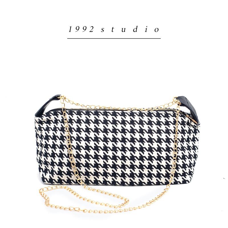 Túi xách nữ/ 1992 s t u d i o/ FLORA BAG/ túi vải tweed sọc