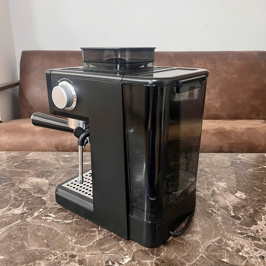Máy pha và xay cà phê bán tự động 3 trong 1 Espresso, Cappuccino, Latte thương hiệu Mỹ cao cấp HiBREW H20 - Công suất 1500W 20bar - Hàng nhập khẩu