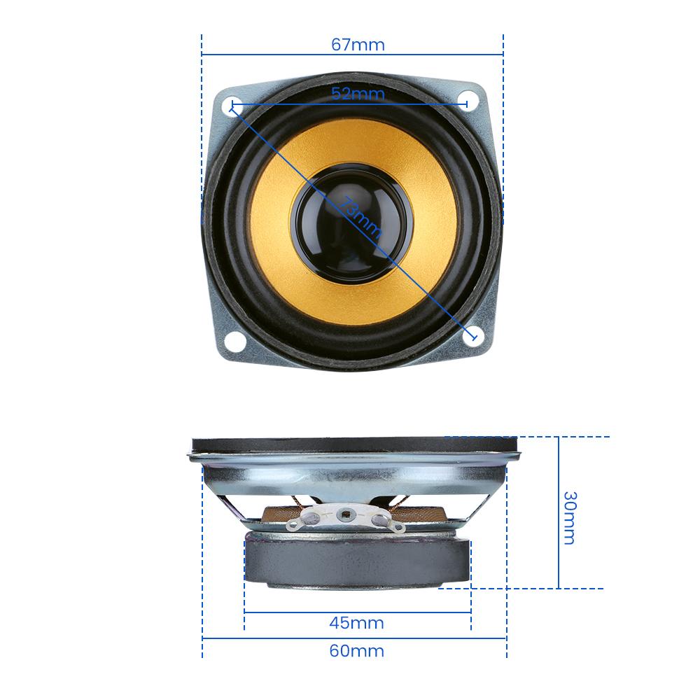 AIYIMA Audio 2.5 Inch Loa Toàn Dải Đa Phương Tiện Loa Bluetooth 4 Ohm 5W Âm Thanh Loa Âm Nhạc Hifi Rạp Hát Tại Nhà 2 Chiếc Loa Trầm Kích Thước/Kích Thước Toàn Dải: 2.5"