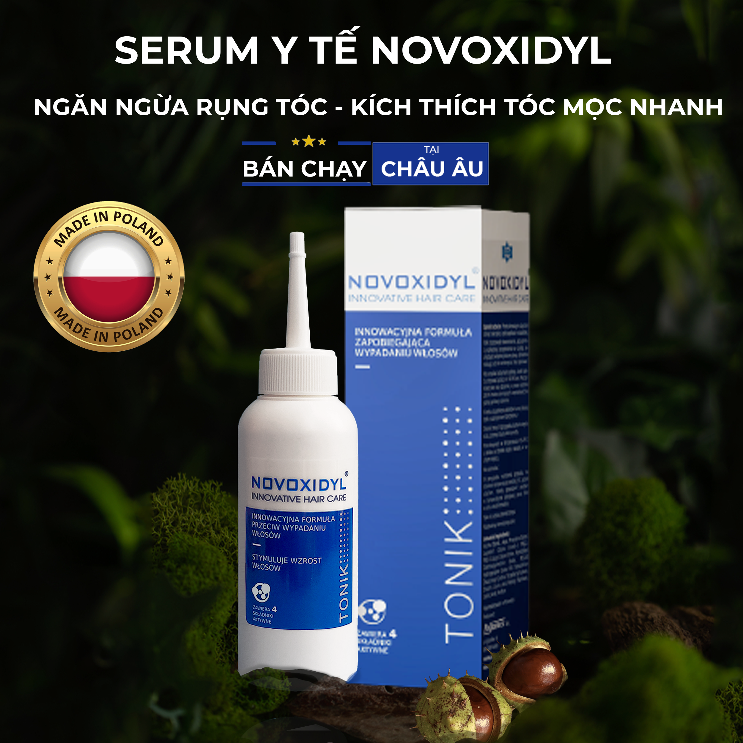 Serum Novoxidyl ngăn ngừa rụng tóc, giúp mọc tóc nhanh - Chai 75ml