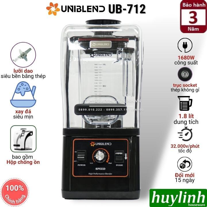 Máy xay sinh tố công nghiệp Uniblend UB-712 - Bao gồm hộp chống ồn - Hàng chính hãng