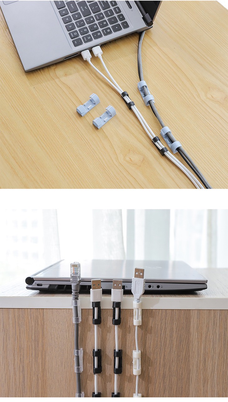 Vỉ 20 kẹp nhựa cố định dây điện tiện dụng - TP093