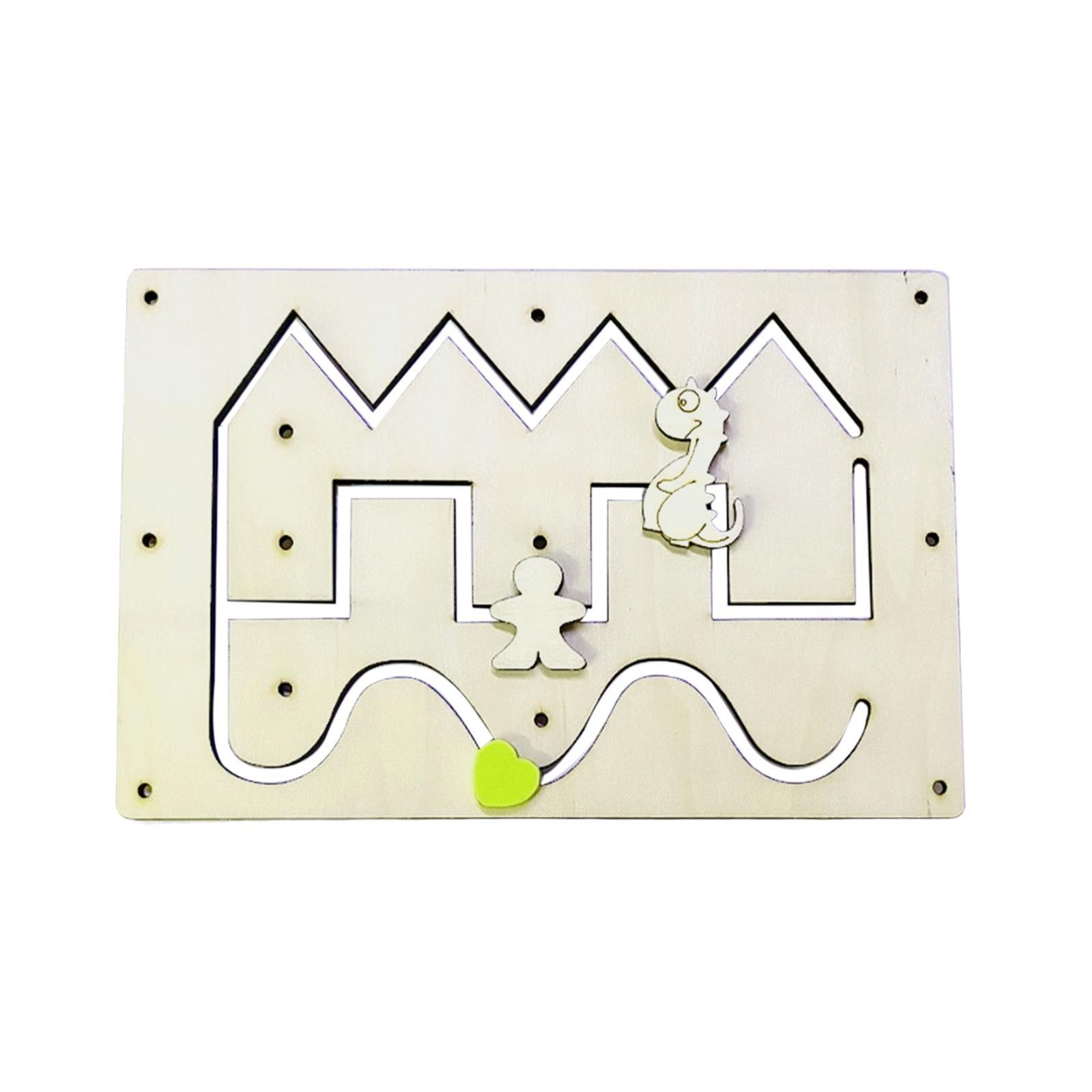 Wooden Busy Board DIY Accessories Multifunctional for Girls Preschool Boys