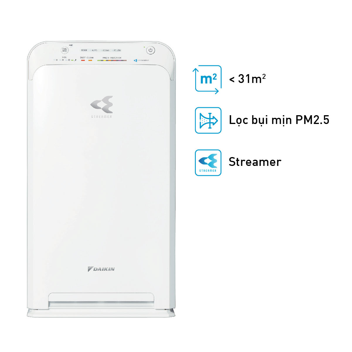 [Mới 2022] Máy lọc Máy Lọc Không Khí Daikin Công Nghệ Streamer MC40UVM6 - Hàng Chính Hãng