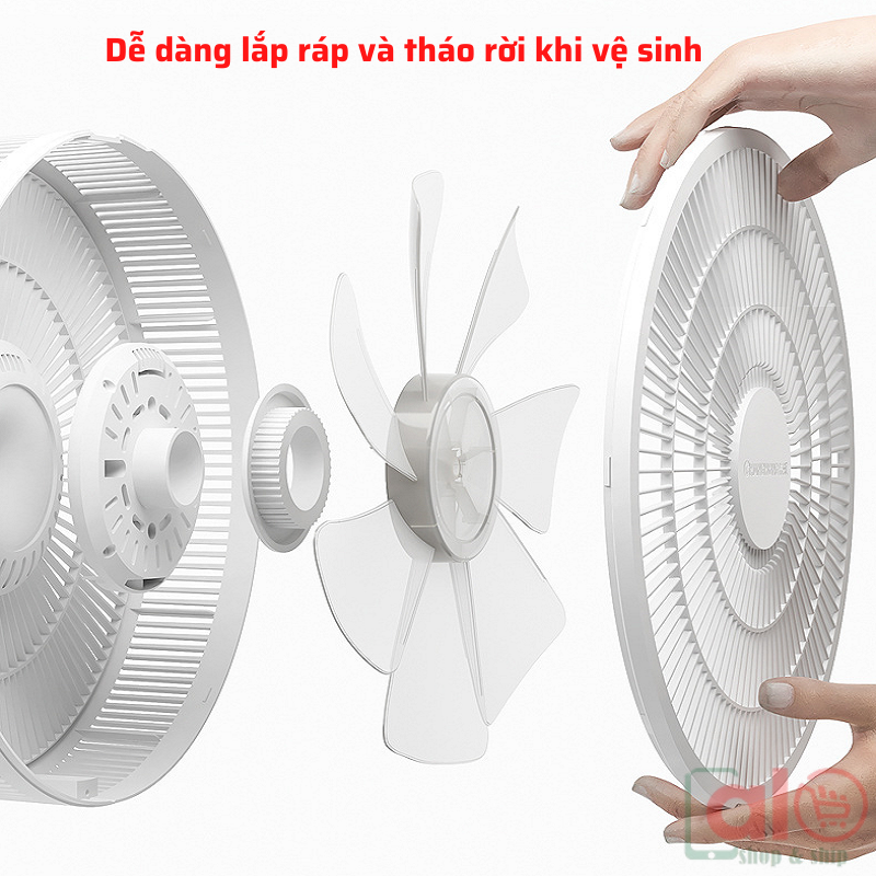 Quạt Điện Cây Đứng Hoặc Lửng Điều Khiển Từ Xa Có Hẹn Giờ 7 Cánh 3 Tốc Độ Gió Sang Trọng Siêu Mát