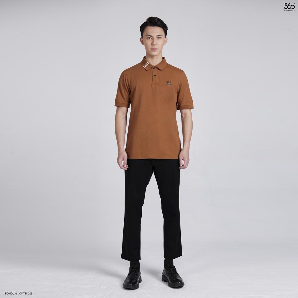 Áo polo nam cổ bẻ thêu họa tiết gấu 360 Boutique cotton cao cấp 3 màu basic - POHOL311