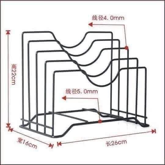 KỆ GÁC VUNG NỒI VÀ DAO THỚT ĐA NĂNG 4 NGĂN