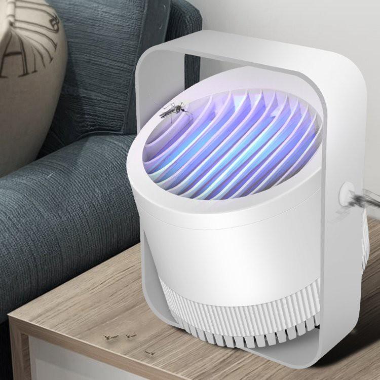 Đèn Bắt Muỗi, Bắt Côn Trùng Mosquito Killer Lamp Xoay 360 Cao Cấp, Đèn Bắt Muỗi Cảm Ứng Ánh Sáng, Quạt Hút Cực Siêu Mạnh