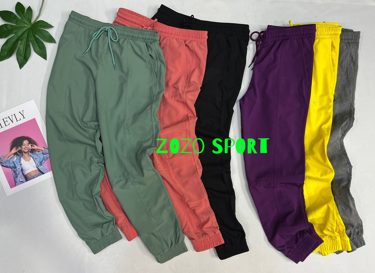 Quần Jogger Nữ Chất Vải Gió Dù Phong Cách Thể Thao