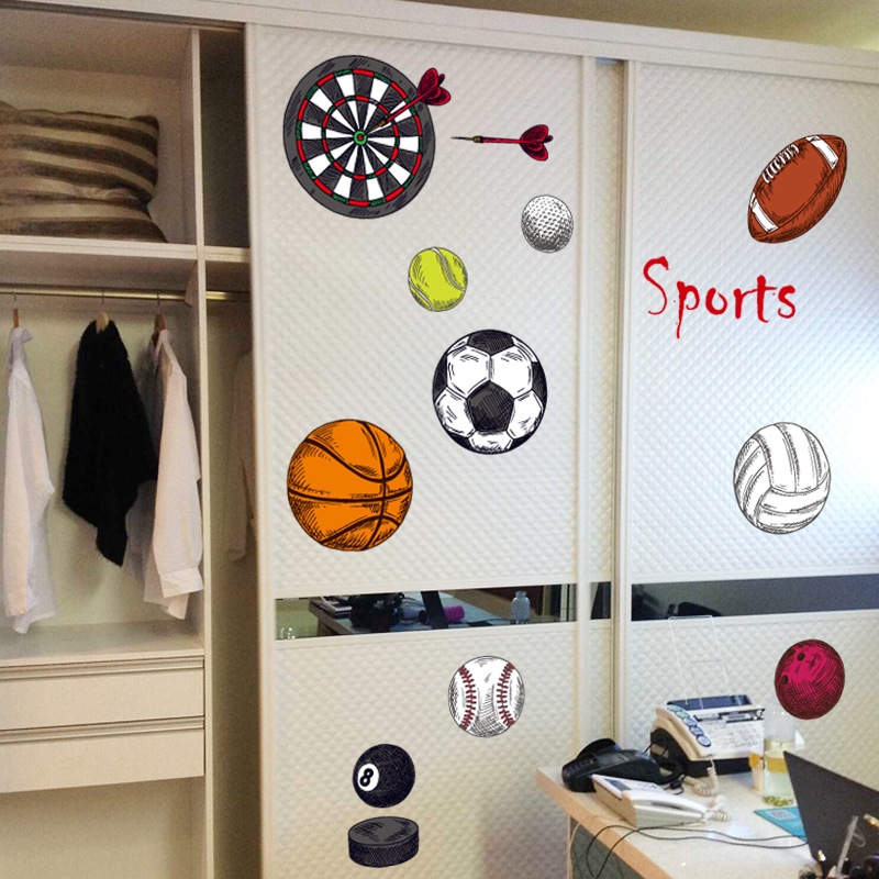 Decal dán tường Những quả bóng tròn Trang trí quán đẹp