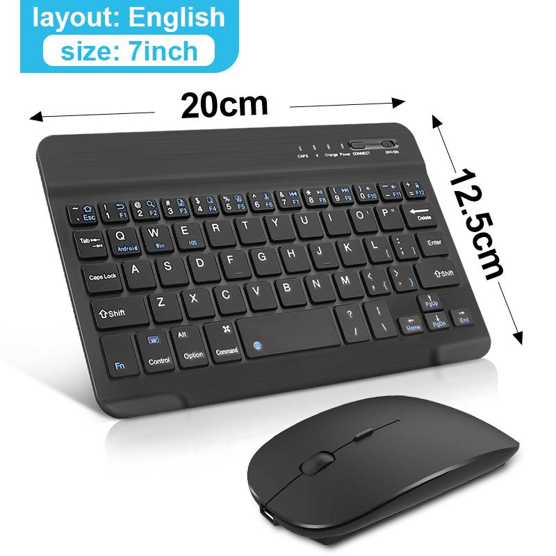 Chuột Và Bàn Phím Không Dây Mini Sạc Bàn Phím Bluetooth Có Chuột Nga Keycaps Bàn Phím Dành Cho Điện Thoại Máy Tính Máy Tính Bảng Laptop
