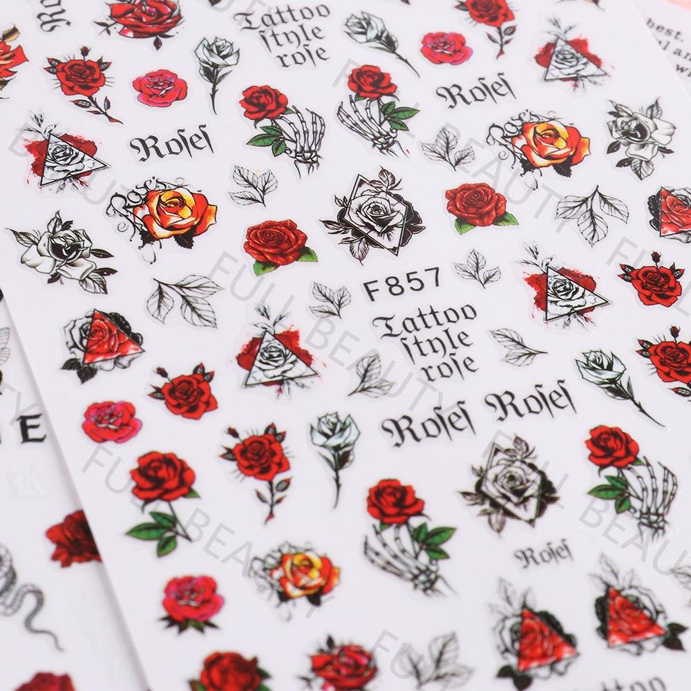 Sticker Hoa Hồng Valentine's Day | Hình Dán Móng Tay