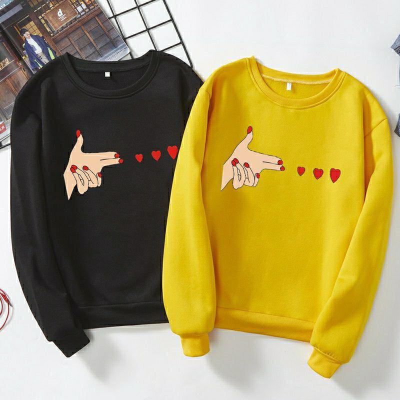 Áo đôi thu đông bắn tim tình yêu, chất đẹp