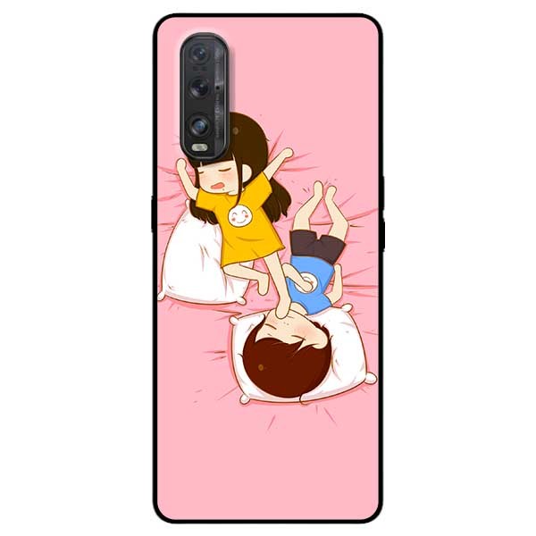 Ốp lưng dành cho Oppo Find X2 mẫu Couple Ngủ