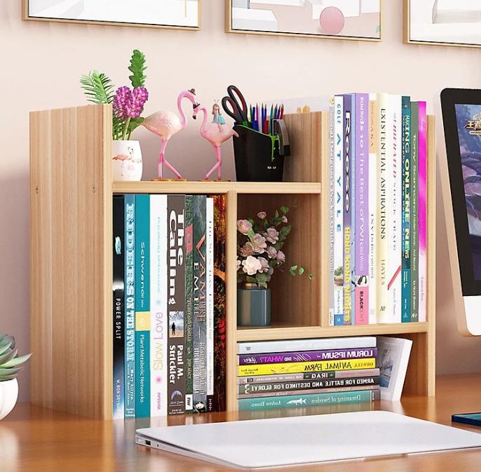 Kệ sách Mini để bàn, kệ gỗ đa năng 2 tầng gỗ MDF phủ Melamin decor góc học tập, làm việc 50x30x18 TAGO ND15