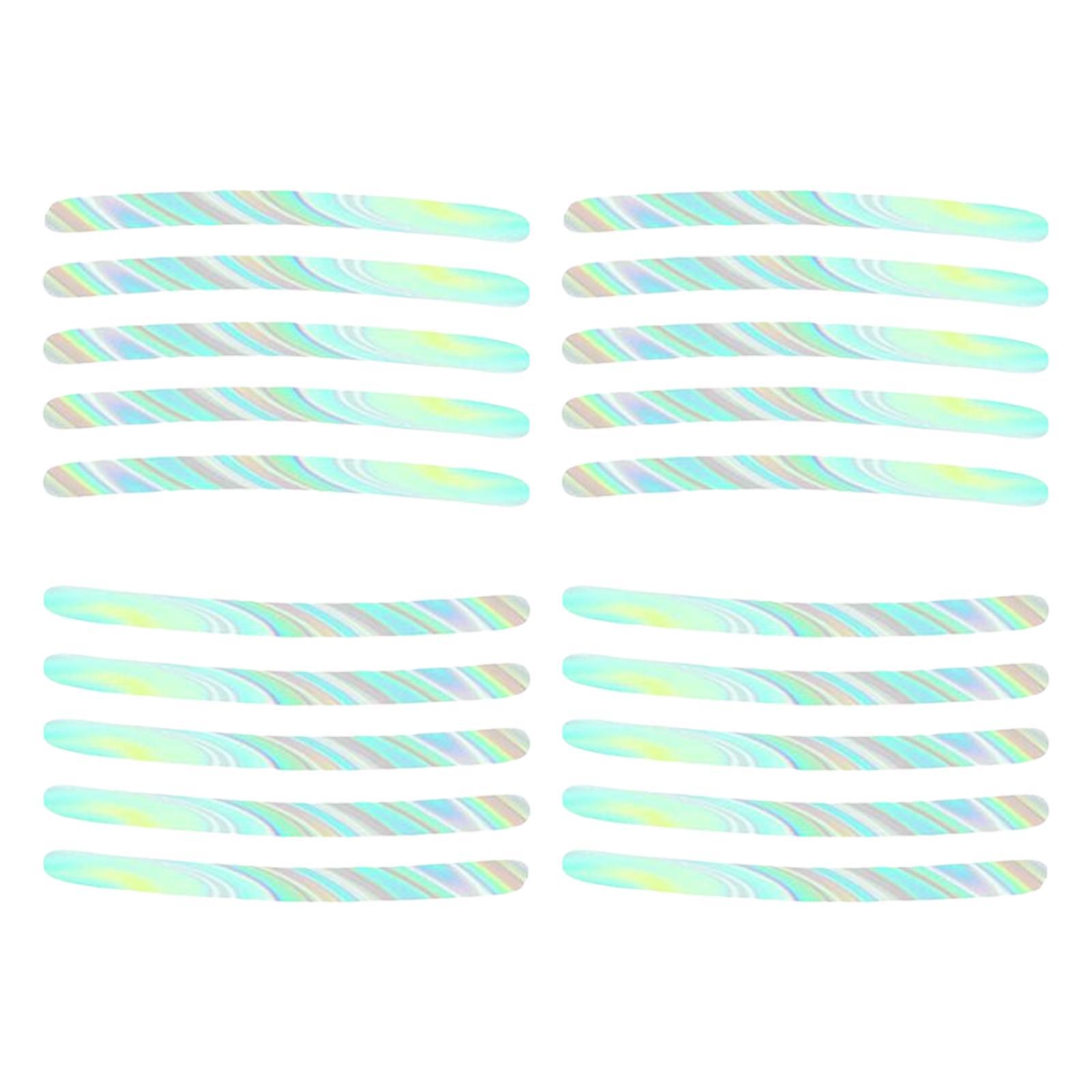 20 Pieces Reflective Wheel Hub Rim Stripe Universal for Bicycle Trucks