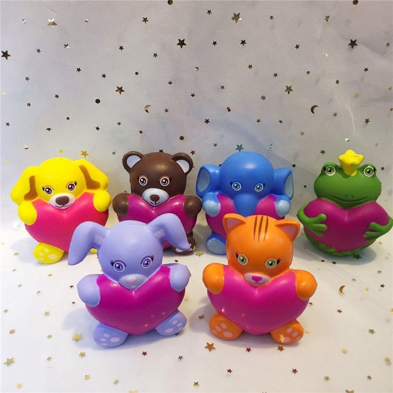Squishy Lớn JUMBO Hình ẾCH ÔM TRÁI TIM Đồ Chơi Xốp Giảm Stress Hình mềm mịn dễ Thương đàn hồi Cho Bé