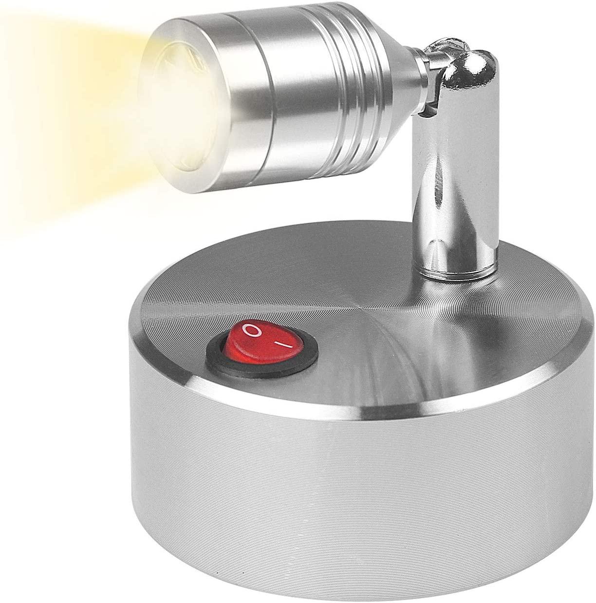 Đèn LED chiếu điểm Không dây chạy bằng pin Đèn LED chiếu sáng Ánh sáng trắng ấm