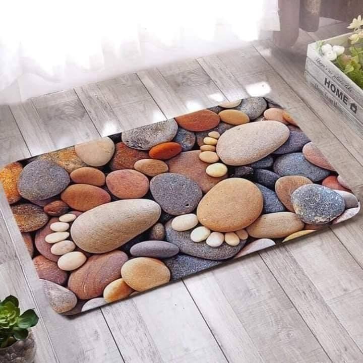 Thảm lau chân sỏi 3D siêu thấm