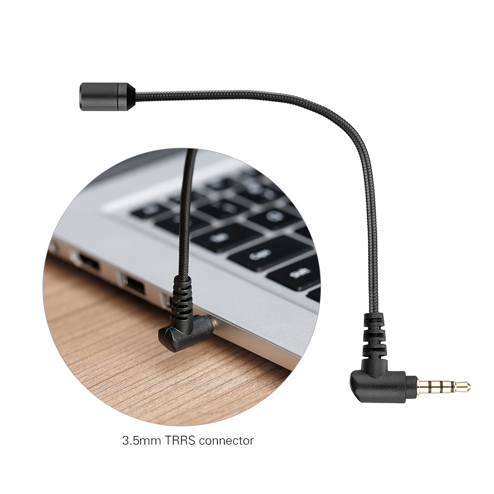 Mic Thu Âm Đa Hướng Mini Kèm Đầu Cắm Boya By-Um4 Cho iOs/Android Máy Tính Laptop Đen