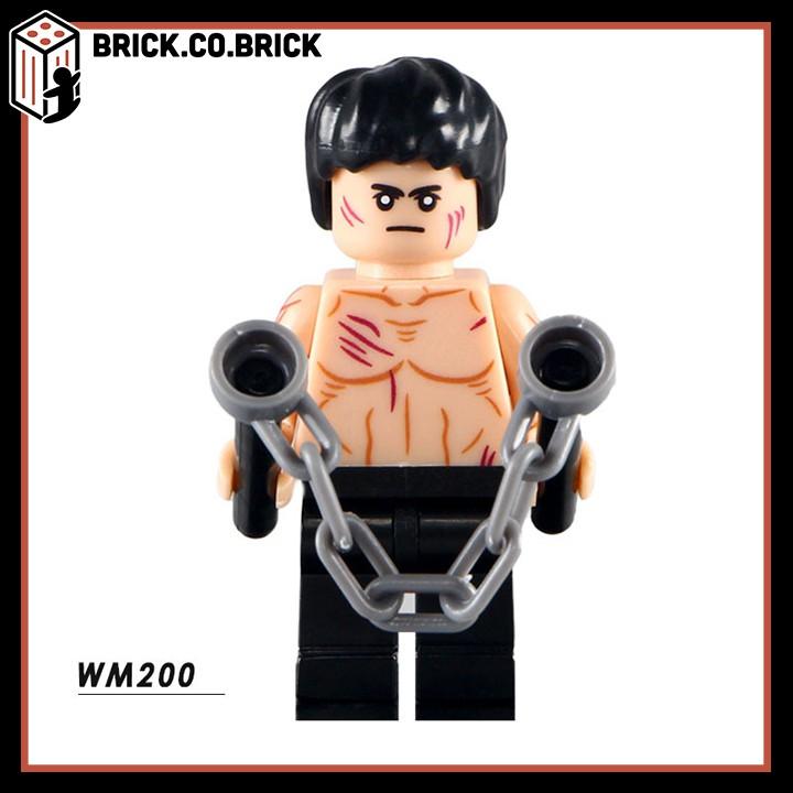 Đồ chơi Mô hình Lắp ghép Huyền thoại minifig Bruce Lee và Charlie Chaplin WM200-WM201