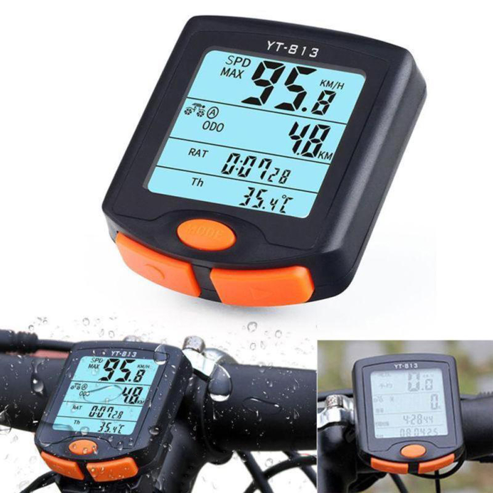 Bộ Đồng Hồ Xe Đạp Không Dây Màn Hình LCD Chống Nước