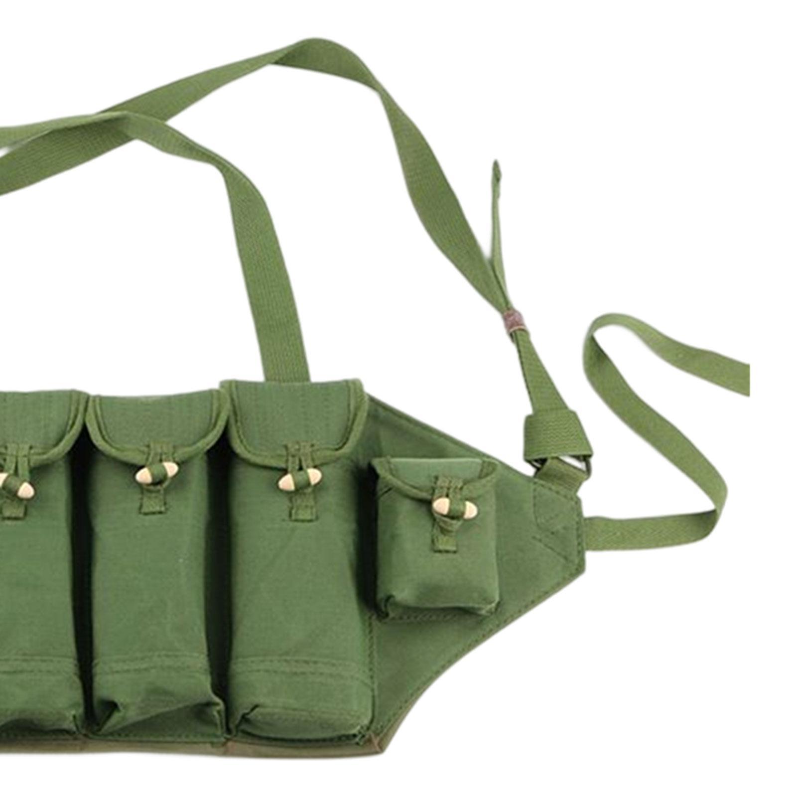 Unisex Chest Rig Storage Bag Training Gear Quick Release Portable Adjustable Bandolier Pouch Backpack Vest for CS Hunting