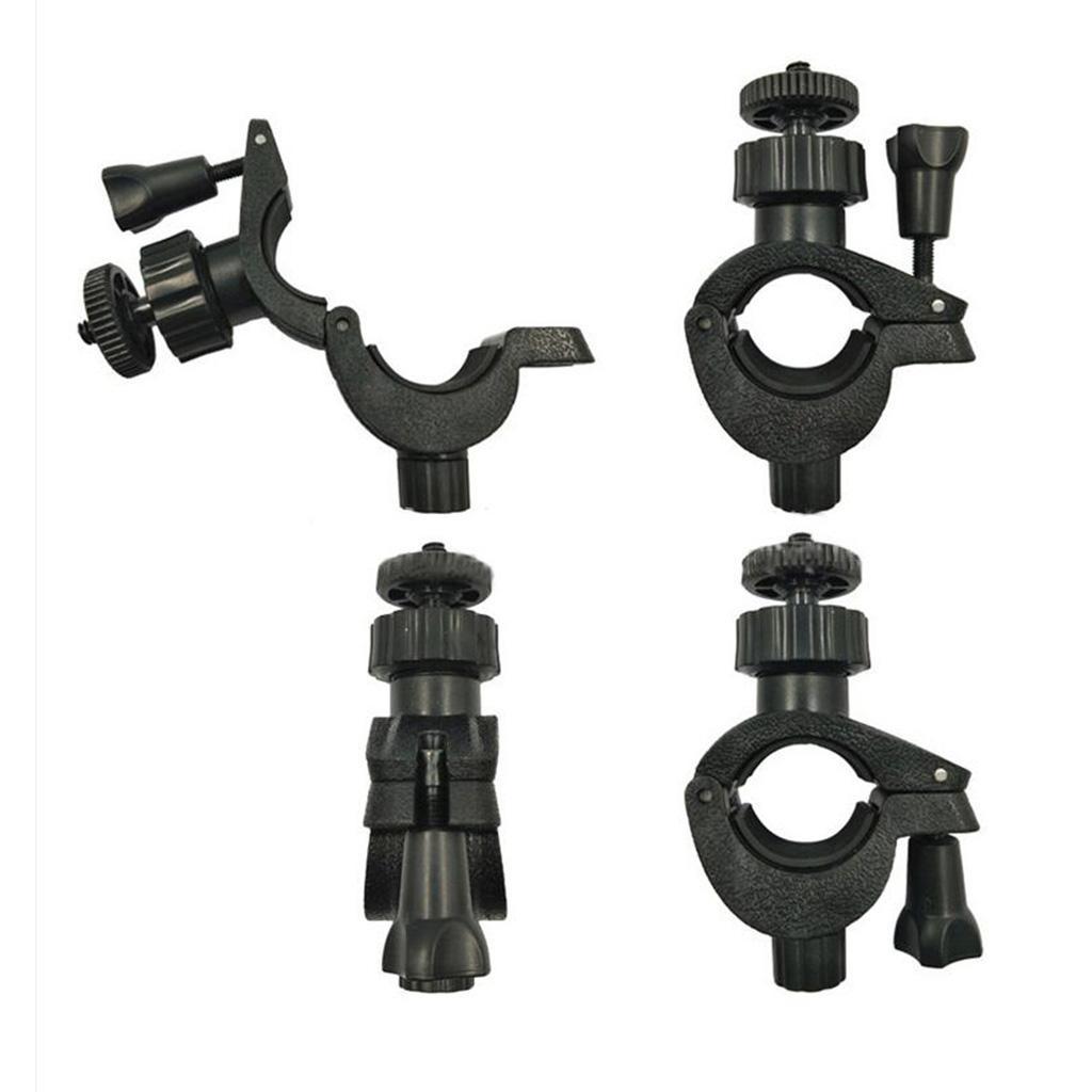 2x Ball Head Clamp Mount 1/4" Screw Mount Swivel Bracket for Tripod Black