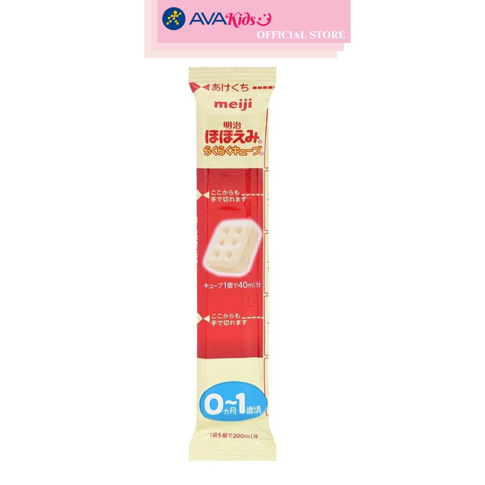 Sữa bột nội địa Nhật dạng thanh Meiji Hohoemi Raku Raku Cube 810g (0 - 12 tháng)