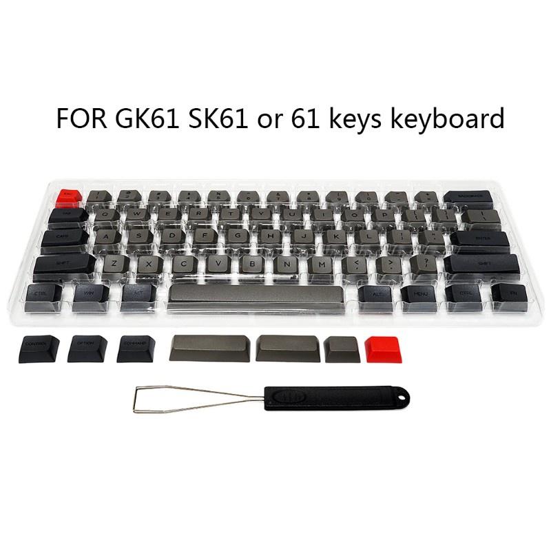 HSV 61 Keys Keyset Double Color PBT Thick Keycap for GK61 SK61 Mechanical Keyboard