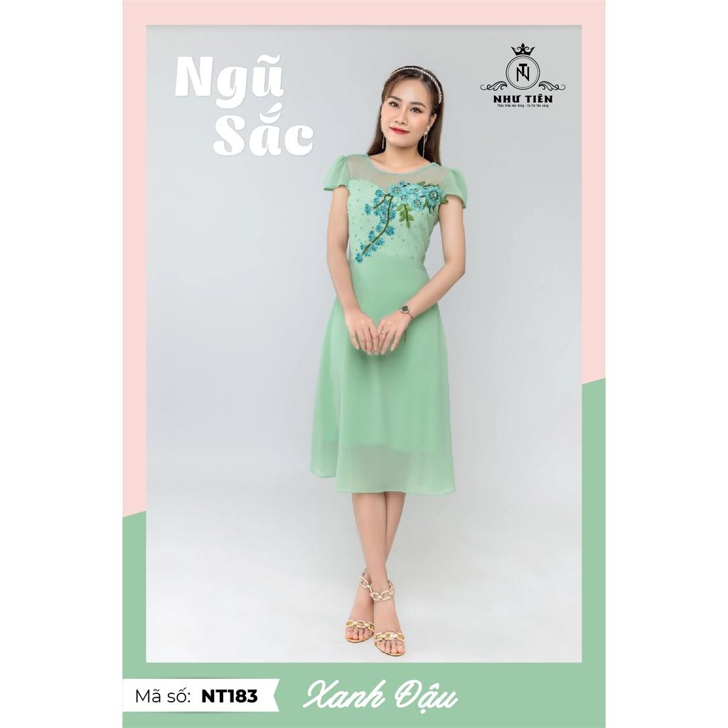 Đầm Nữ Trung Niên Như Tiên Ngũ Sắc NT183