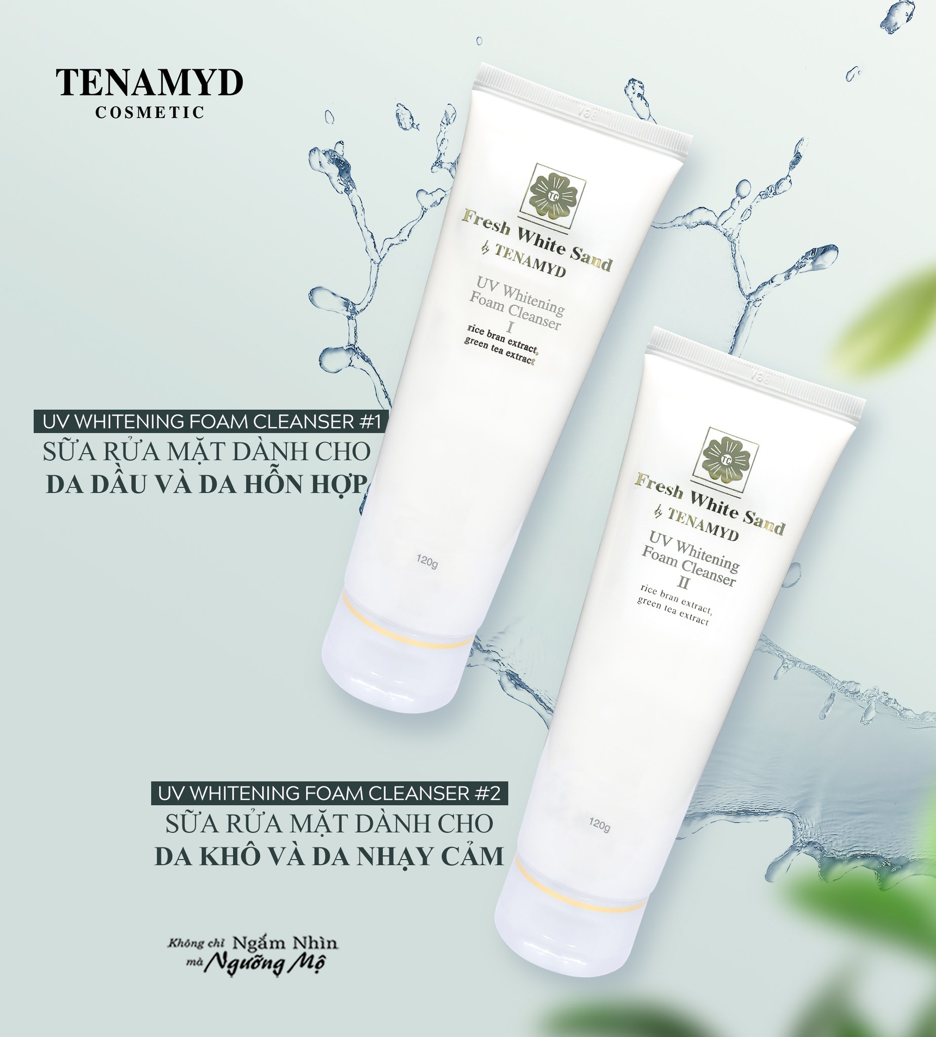 Sữa rửa mặt trắng da Fresh White Sand by TENAMYD - Số 1: Cho Da Nhờn & Hỗn Hợp