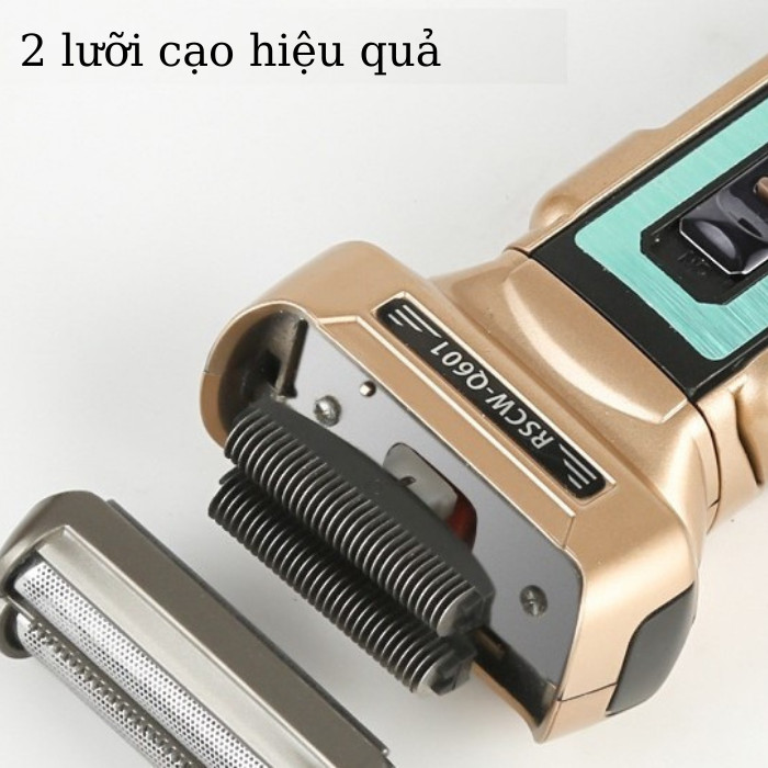 Máy Cạo Râu Đa Năng 3IN1 Cắt Tóc Cạo Râu Tỉa Lông Mũi Sử Dụng Pin Sạc Lại Công Suất 3W  Q601