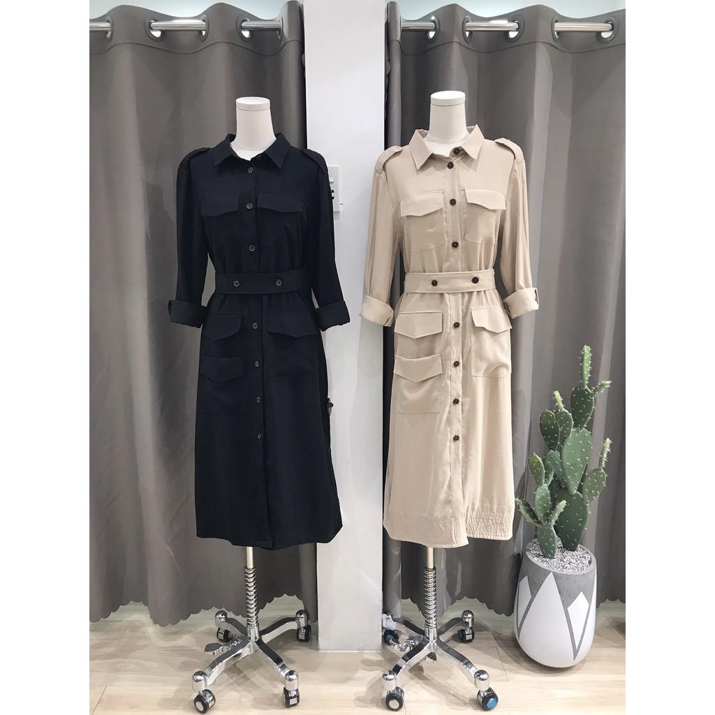 Đầm kèm belt midi
