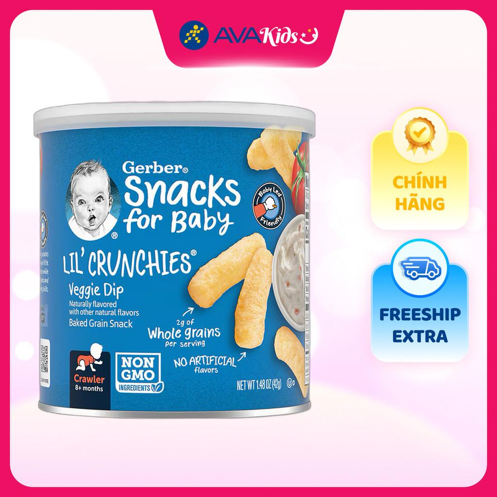 Bánh ăn dặm Gerber Lil' Crunchies vị rau củ lon 42g (từ 8 tháng) - Hàng Chính Hãng